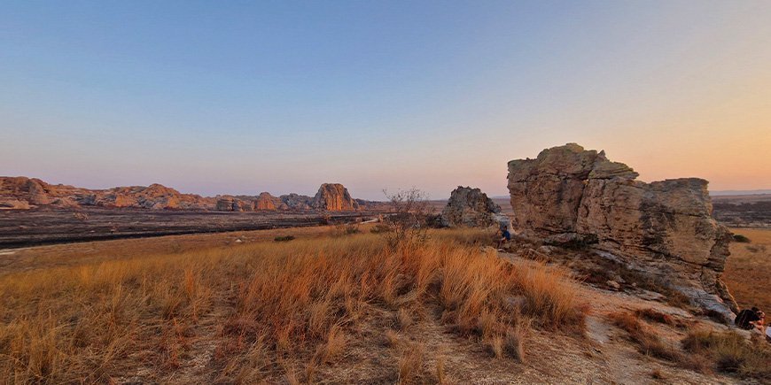 Kauniit maisemat Isalossa auringonlaskun aikaan