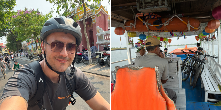 Polkupyörät tulevat veneeseen