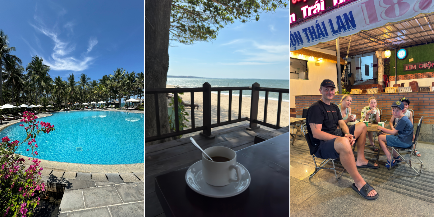 Rentoutuminen jäätelön ja uima-altaan äärellä