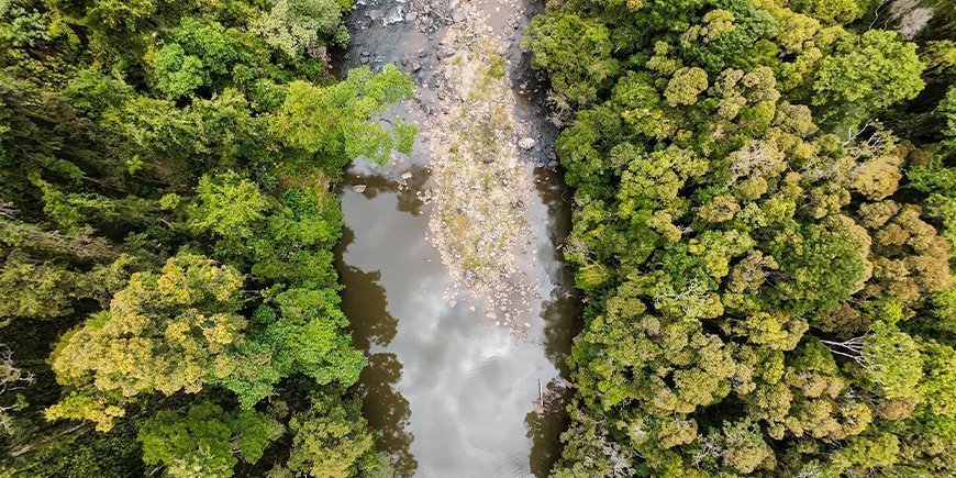 Ranomafanan maisemat ylhäältä katsottuna