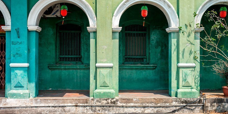 Sino-portugalilainen talo George Townissa, Penangissa, Malesia