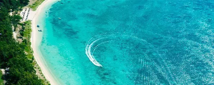 Ilmakuva Mauritiuksen itärannikolta