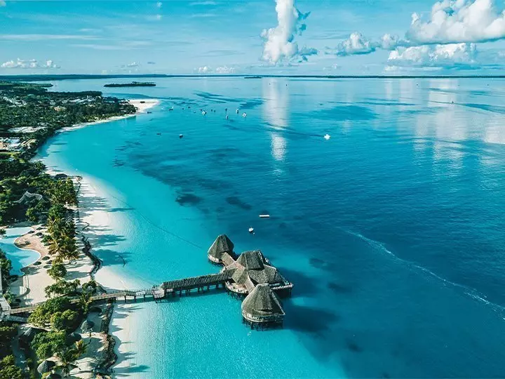 ilmakuva Sansibarin rannalta