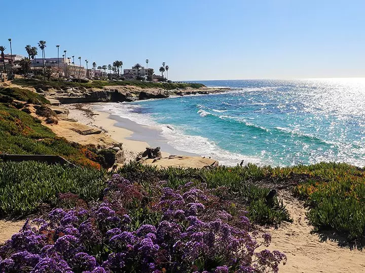 Auringonpaiste San Diegon rannalla